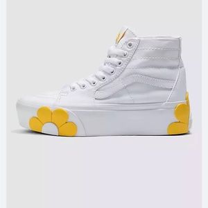 Vans Yellow Flower SK-8 Hi Tapered Stackform OSF Shoe